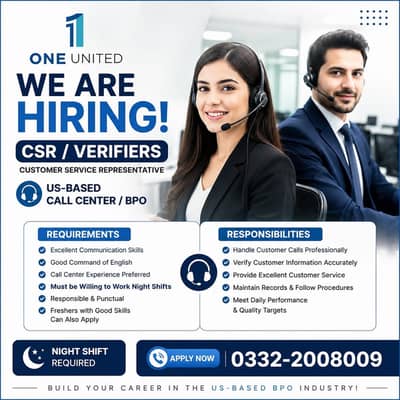 Call Center Jobs | CSR Required | Verifiers Required | Jobs