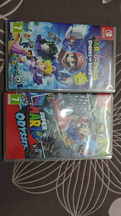 Mario odyssey and Mario+ Rabbids sparks of hope