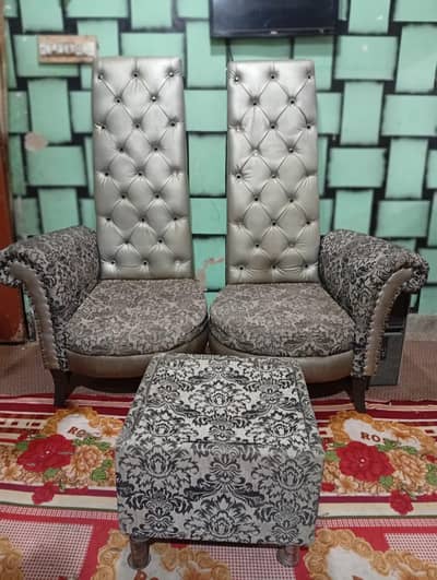 wood sofa & table