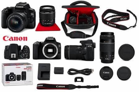 Canon EOS 250D Double Lens Kit (18-55mm & 75-300mm) - Dubai Import