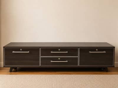 Dark Brown TV Unit / TV Bench with Storage Drawers