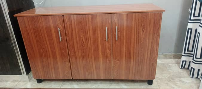 wardrobe, iron table, wooden table, office files table
