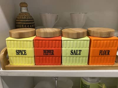 4-piece ceramic kitchen canister