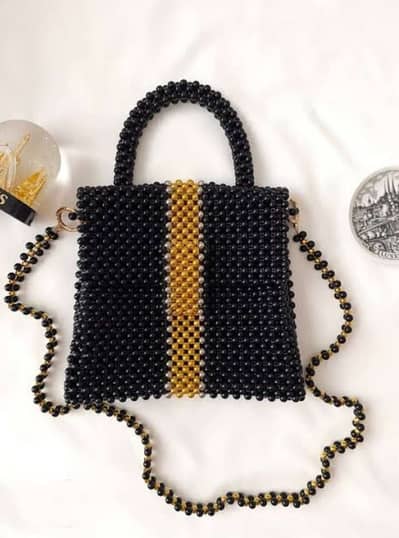 Luxury ladies handmade pearls , crystal & beads purs