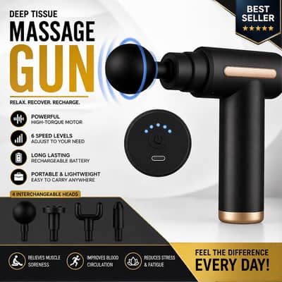 Massage Gun Deep Tissue Muscle Massager | Rechargeable