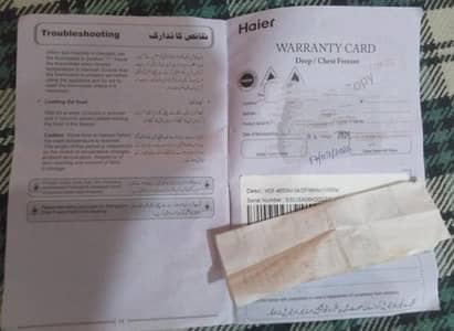 haier deep freezer