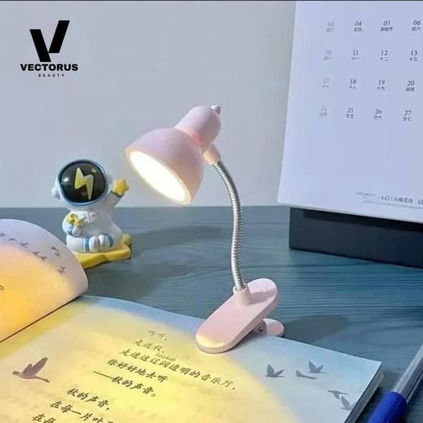 Mini Clip-On Book Light – Portable LED Reading Lamp (Battery Operated, Long Battery Life, Flexible Neck, Decoration Bedroom Writing Stand Notebook Small