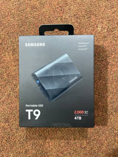 Samsung T9 4TB Portable SSD - Pin Pack Sealed - 2000MB/s Type-C 3.2