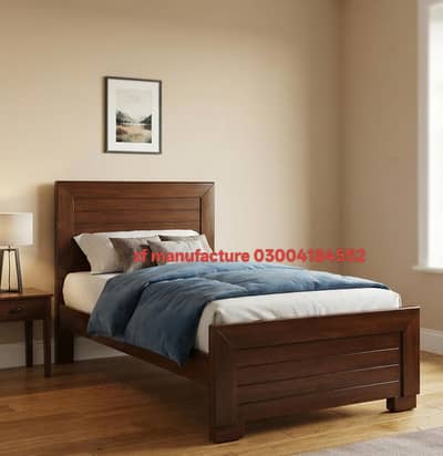 Single Bed/Single Bed Set/Wooden Single Bed/single bed poshish bed