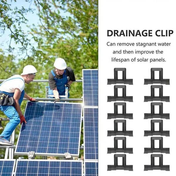 10-Pack Plastic Clamp Solar Mount Clips for Water Drainage - 35 MM