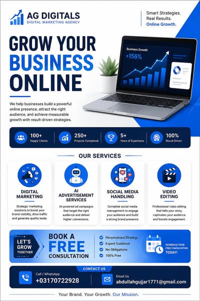 Social Media Marketing, Facebook Ads, Video Editing,AI Ads