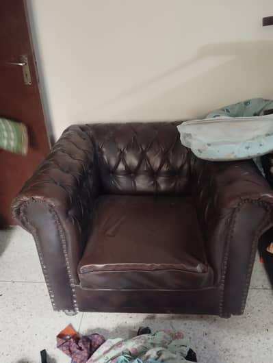 Two 1-seater sofas
