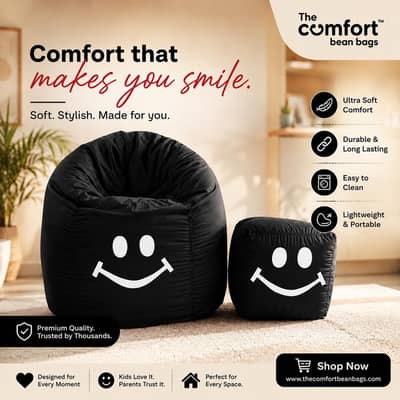 smile bean bag with free stool