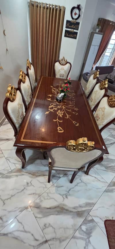 Wooden 8 Chair Dinning Table