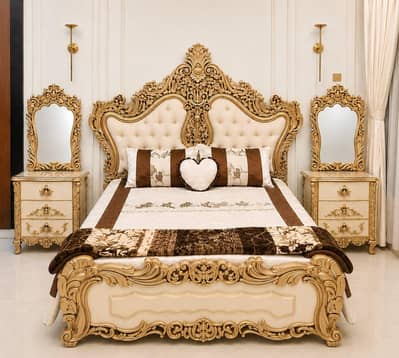 luxury bedroom furniture set|dressing table|side table|Showcase|chairs