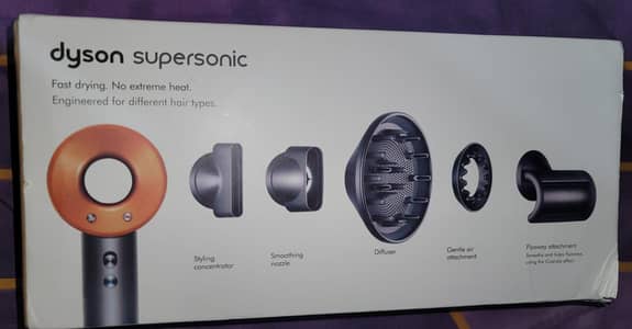 Dyson Supersonic Hair Dryer Box Packed With All Attachments