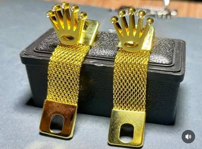 Royal Crown Cufflinks with Chains