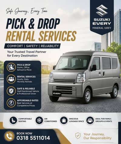 Suzuki Every Pick & Drop and Rental Service | Safe & Affordable