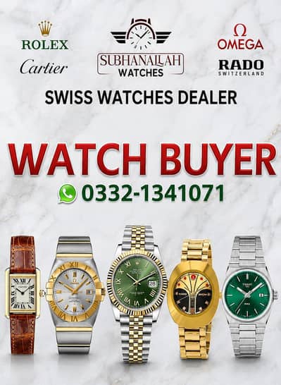 Rolex, Omega, Cartier, Rado, Tag Heuer, Patek Philippe