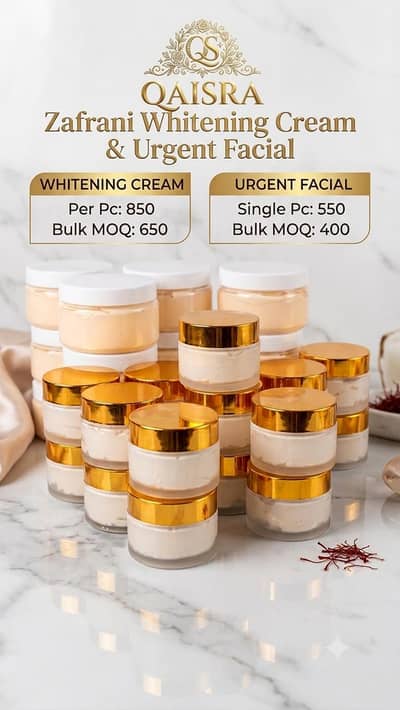 Zafrani whitening cream and Urgent Facial