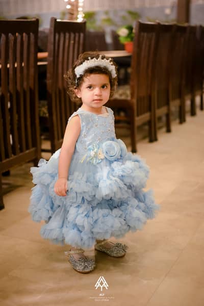 Baby frock(sky blue color)