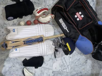 FULL CRICKET KIT (USED ONLY TWICE) with one Test Wardi free