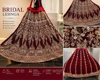 Beautiful Bridal Lehnga - Excellent Condition