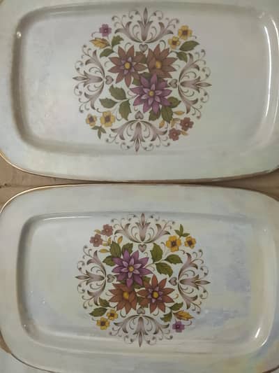 A set of two small decorative plates
