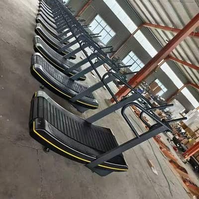 Manual curve treadmill machine commercial