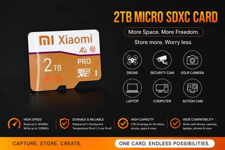 2TB (2000 GB ) micro SD card for drone , security cam,Dslr