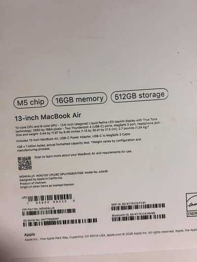 Mac book air M5
