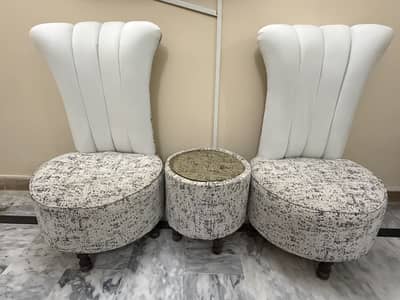 2 seater chairs with coffee table