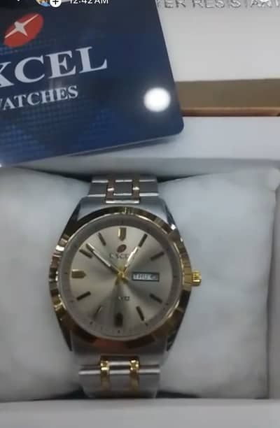 Excel Men's Luxury Two-Tone Dress Watch – Brand New with Box