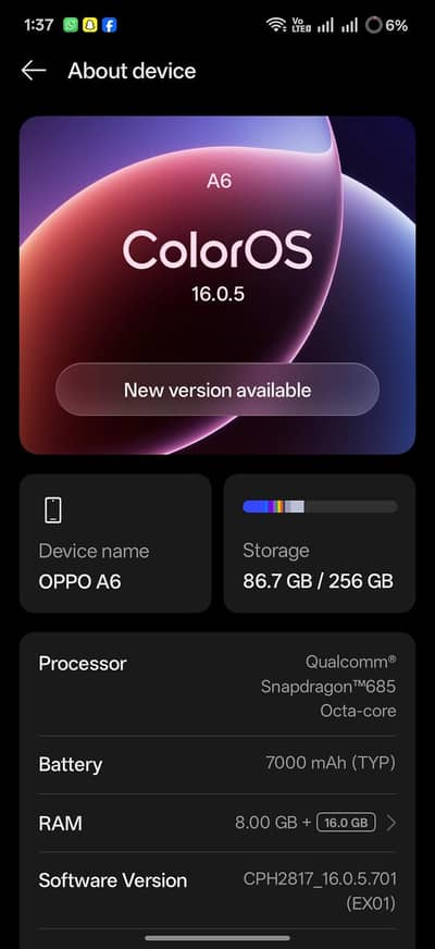 OPPO A6s