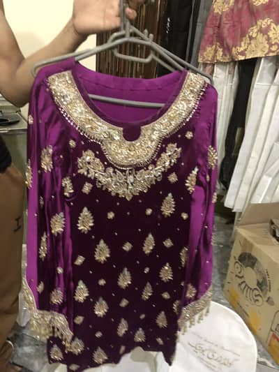 Party wear dress with beggy Arm urgent sale with 1 time wear warranty