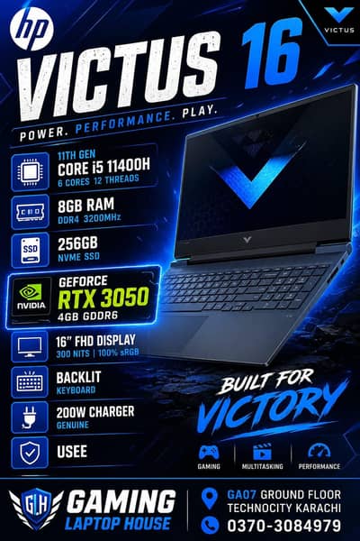 HP Victus 16 | RTX 3050 | Ci5 11400H