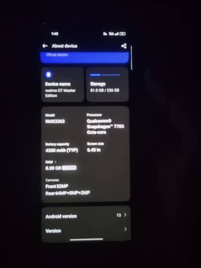 Realme GT Master Edition 12/256 official PTA approved