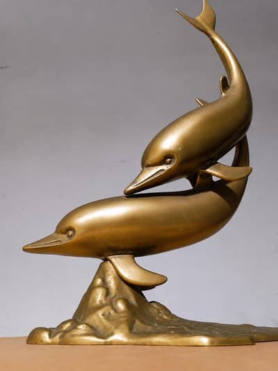  100% Solid Brass Dolphin Showpiece