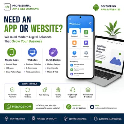 Mobile App & Website Development Services | Android, iOS & Web