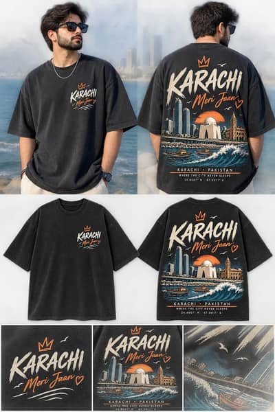 KARACHI MERI JAAN GRAPHICS PRINTING T-SHIRTS