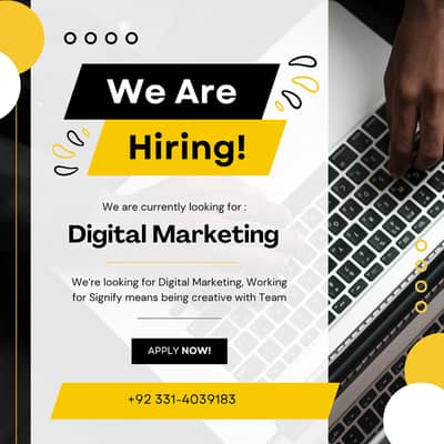We are hiring Digital Markerting Agents