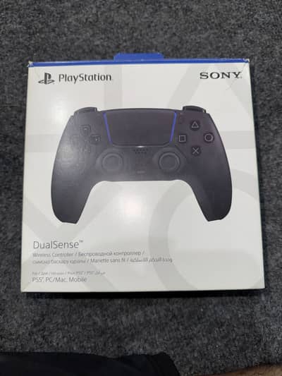Playstation 5 Midnight Black Dualsense Controller Excellent Condition