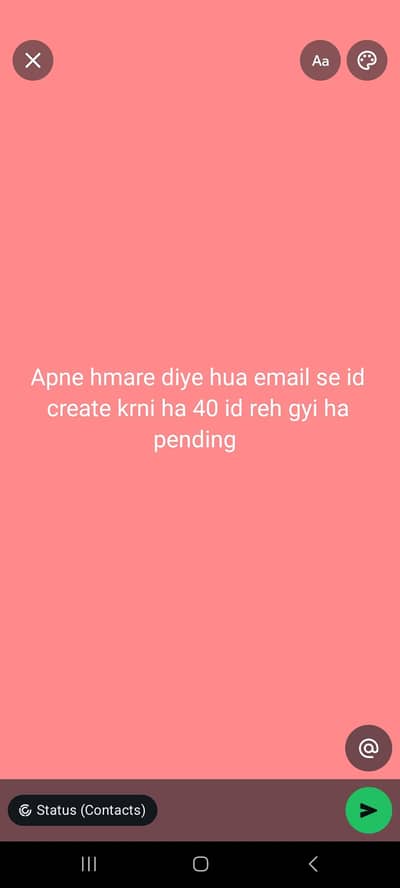 online work for account creating and collection of point