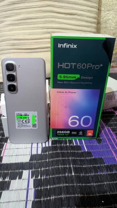 Infinix hot 60 pro plus8+8 256gb edge screen slim smart phone