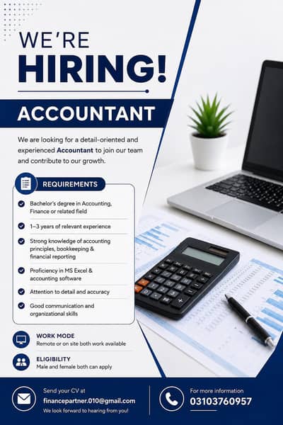 Accounts and finance Job
