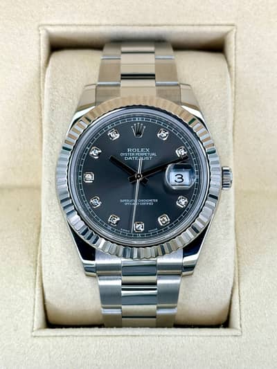 WATCH BUYER | Rolex Datejust II Oyster Rhodium Diamond Dial 116334 IWC