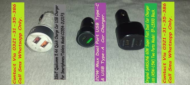 original samsung branded car charger available for smart phones table