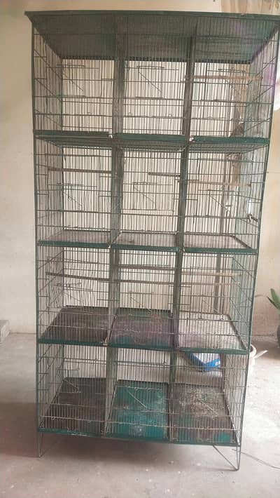 12 portion parrot cages