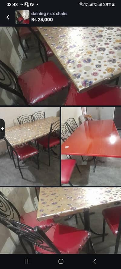 daining table  with 6 chairs