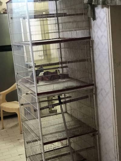 4 Portion Large Bird Cage - Heavy Duty - Urgent Sale Karachi